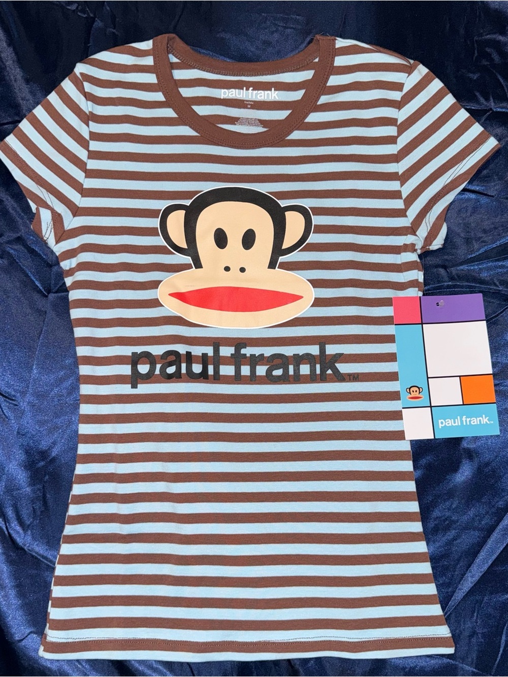 Y2K Paul Frank Julius Striped Baby Tee